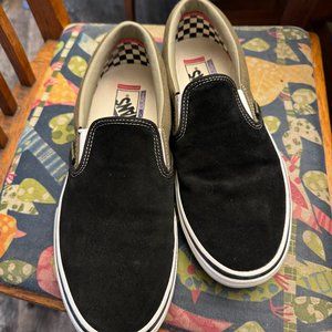 Mens Vans Skate Slip-on 10.5 Black/Olive